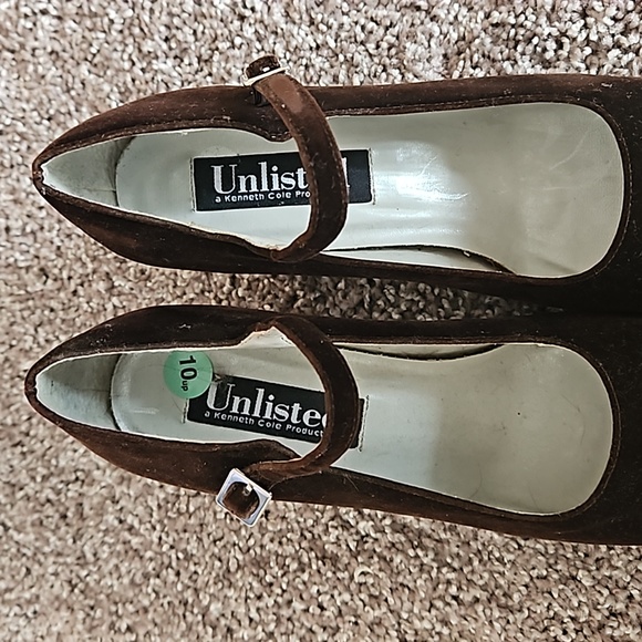 FINAL$ 10 Velvet Maryjane Block Heels Just Stored Not Worn - Picture 8 of 12